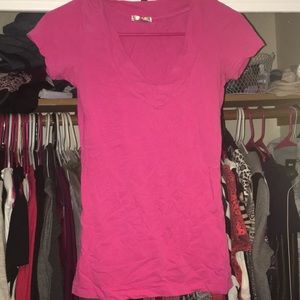 Pink v-neck